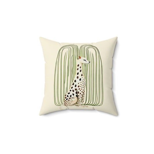 Spun Polyester Square Pillow - Cheetah