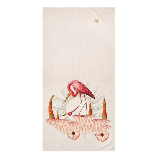 Mink-Cotton Towel - Flamingo