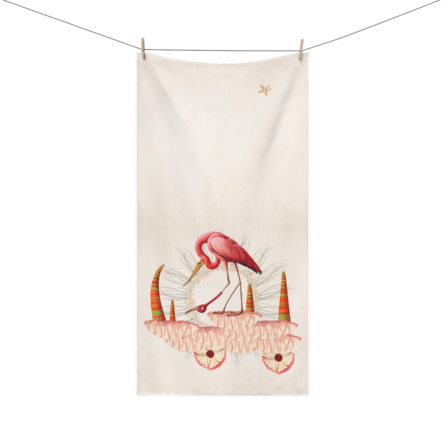 Mink-Cotton Towel - Flamingo